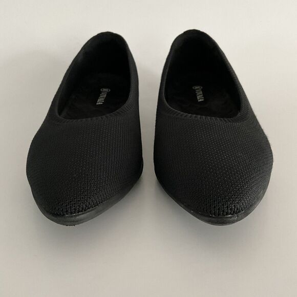Vivaia Flats Size 42 US 10.5M Black Point-toe Slip-on Washable Travel - Picture 5 of 13